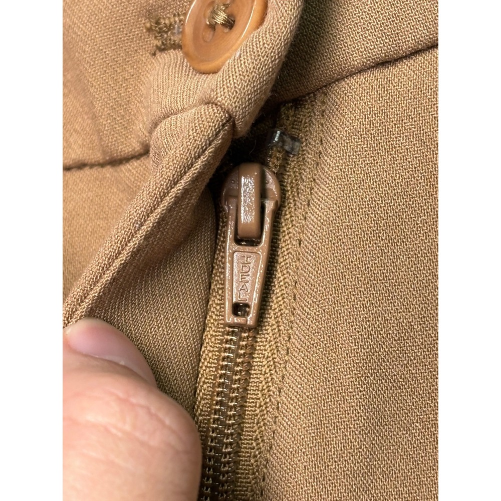 Abercrombie & Fitch Sloane Tailored Wide Leg Pants Brown Tan Rise Womens 25X32 - Picture 2 of 10